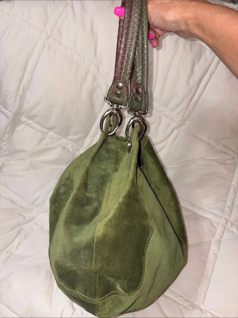 HTF Carla Danelli suede hobo Bag